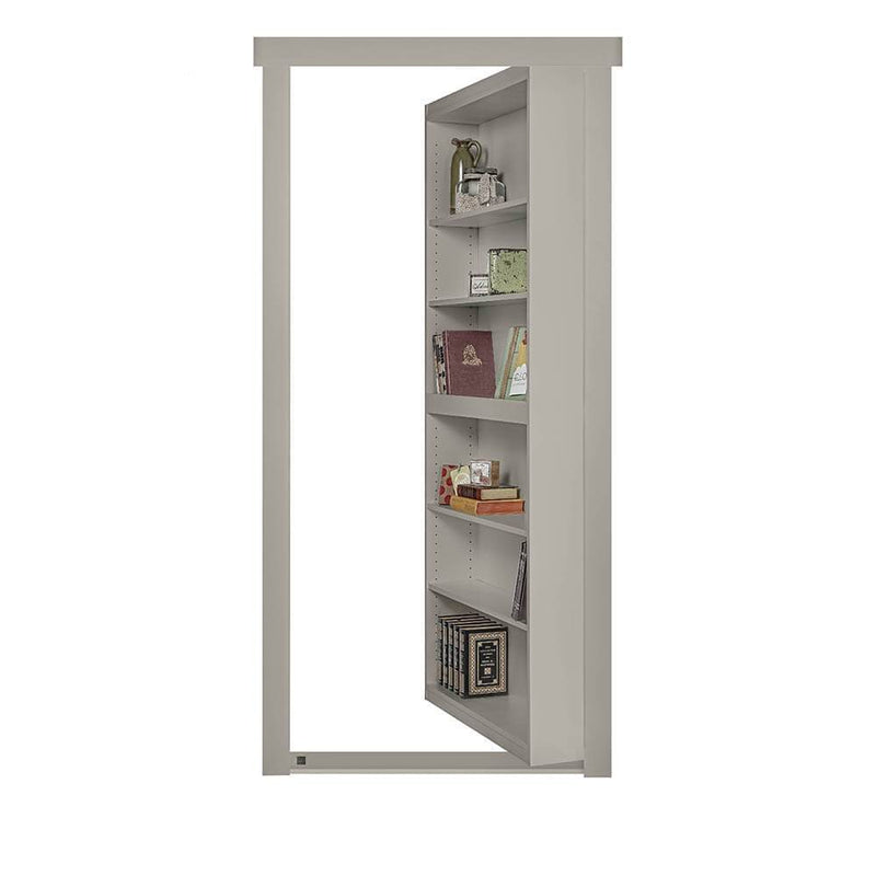 Assembled Flush Mount Paint Grade Hidden Bookcase Door