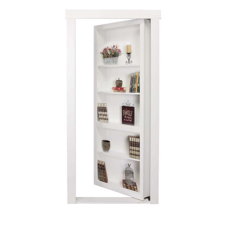 Assembled Flush Mount Paint Grade Hidden Bookcase Door