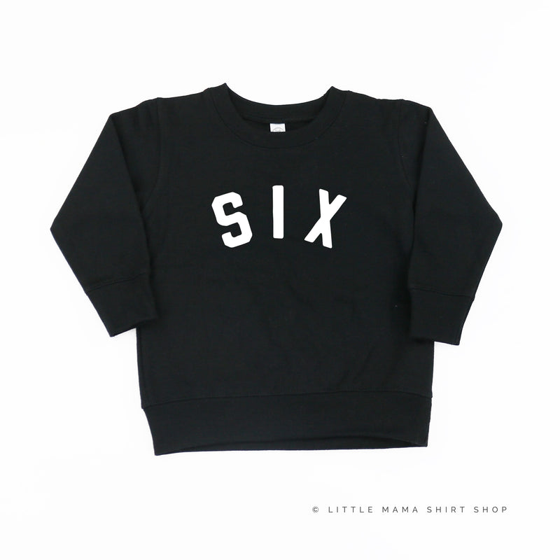BIRTHDAY NUMBER - BLOCK FONT - Child Sweater