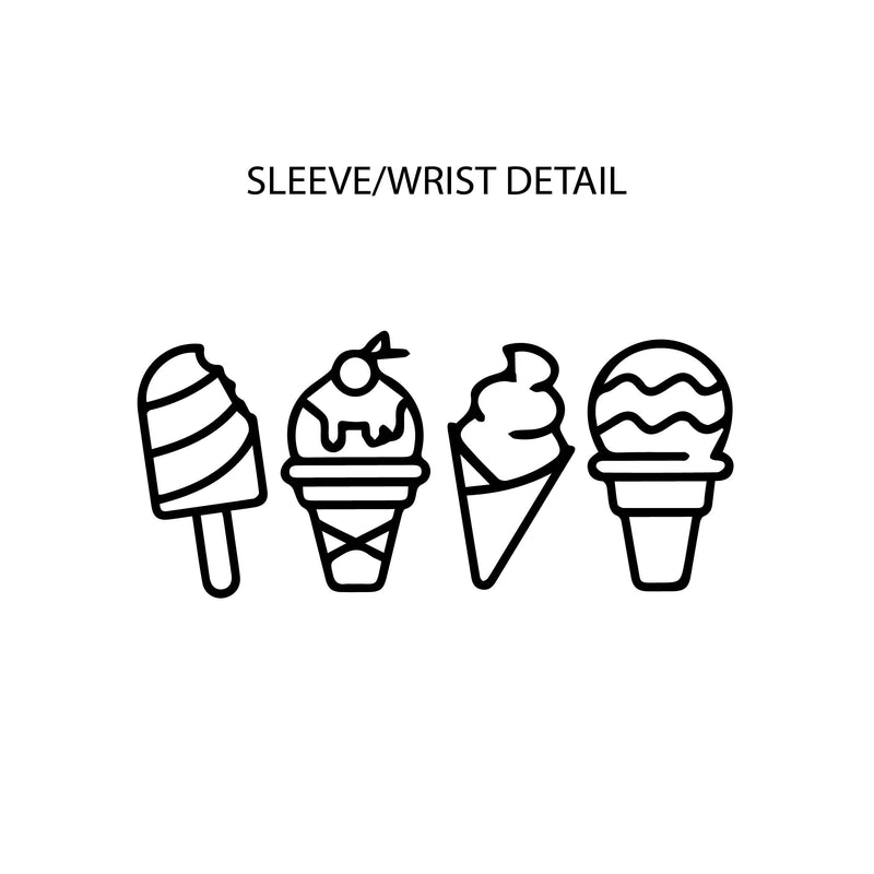 I DREAM OF ICE CREAM - Ice Cream Sleeve Detail - Unisex Tee