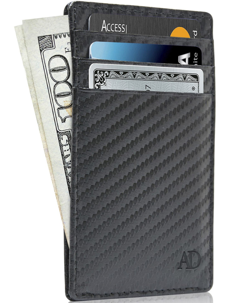 Genuine Leather Slim Card Holder – RFID Blocking, Minimalist