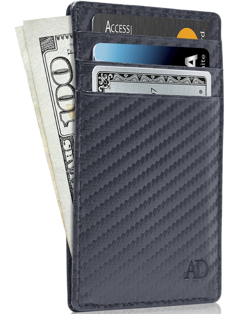Genuine Leather Slim Card Holder – RFID Blocking, Minimalist