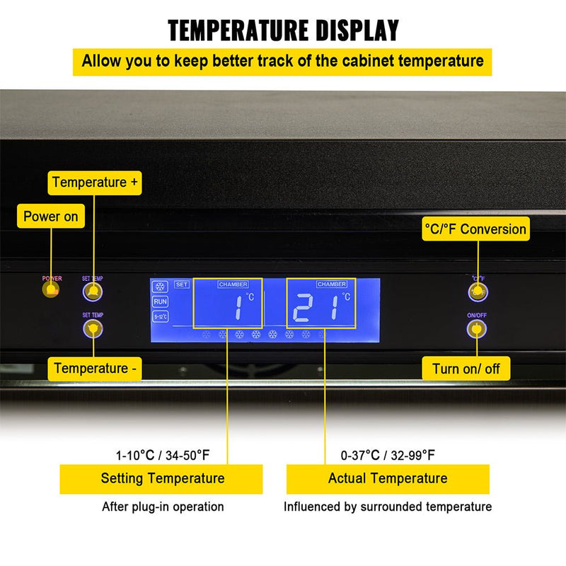 Small Double Drawer Stainless Steel Built-In Undercounter Beverage Refrigerator, 5.1 Cu.Ft. (SAK50273)