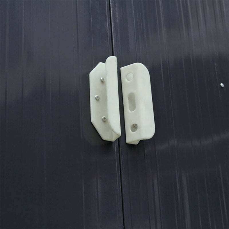 [04X07FT] Alora Small Outdoor Garden Backyard Storage Tool Shed W/ Sliding Door (SAK59938)