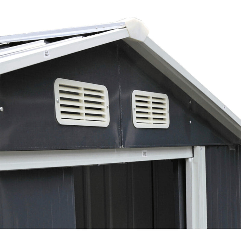 [04X07FT] Alora Small Outdoor Garden Backyard Storage Tool Shed W/ Sliding Door (SAK59938)