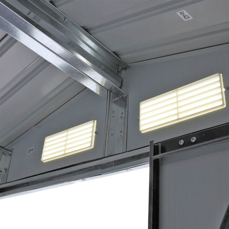 [04X07FT] Alora Small Outdoor Garden Backyard Storage Tool Shed W/ Sliding Door (SAK59938)