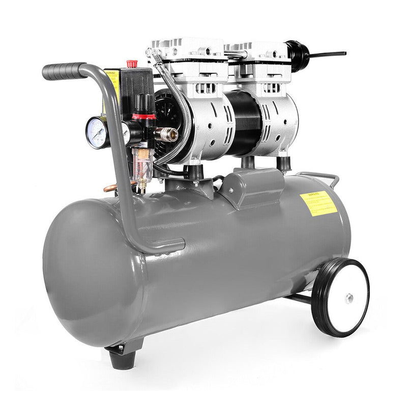 Small Portable Electric Oil-Free Commercial Ultra Quiet Air Compressor Tank, 8 GAL (SAK51263)
