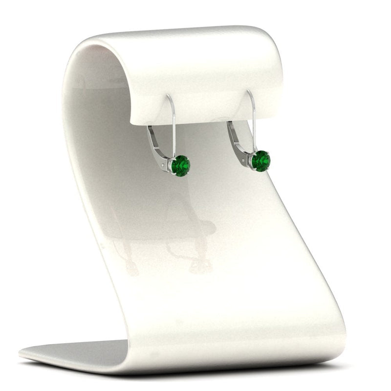 Small Round Diamond Studs Lever Back Earring