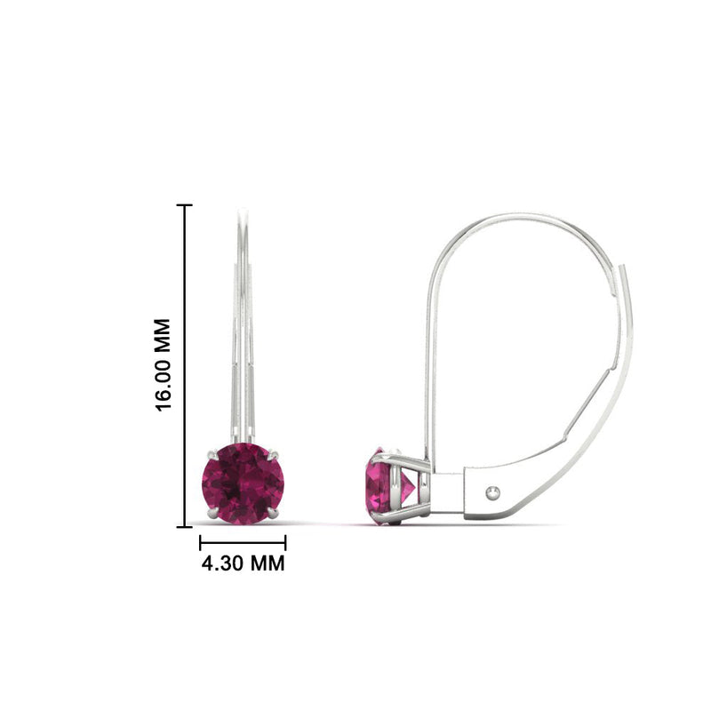 Small Round Diamond Studs Lever Back Earring