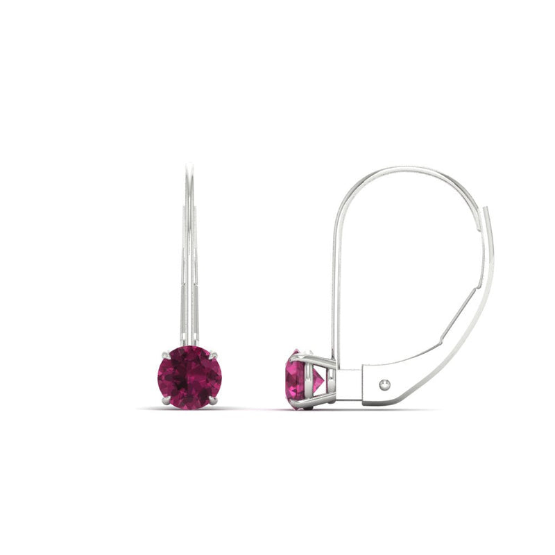Small Round Diamond Studs Lever Back Earring