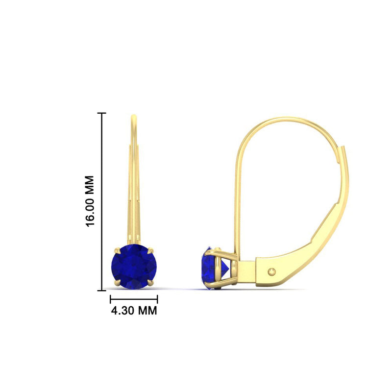 Small Round Diamond Studs Lever Back Earring