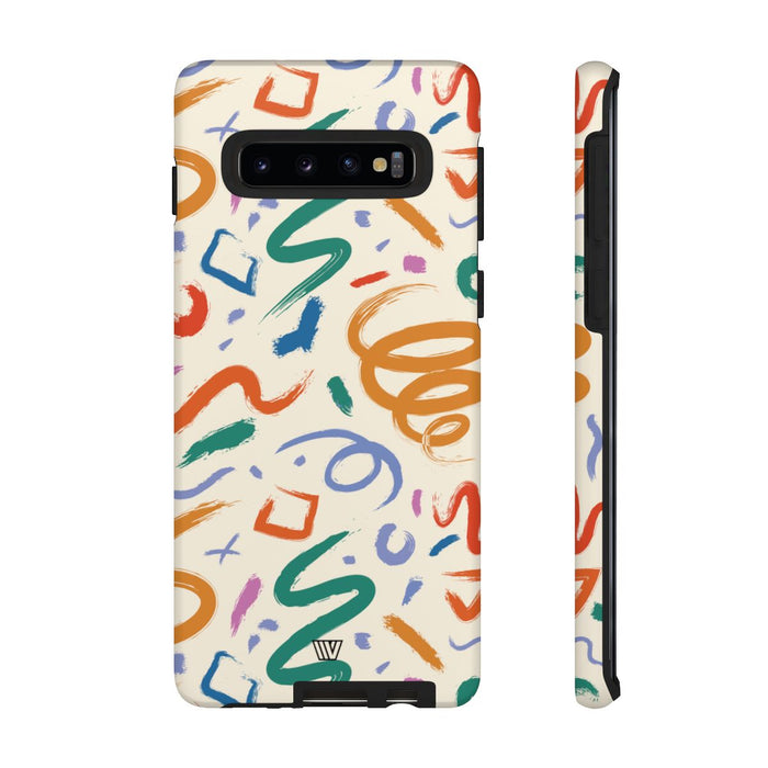DOODLE BRUSH STROKES | Tough Phone Case