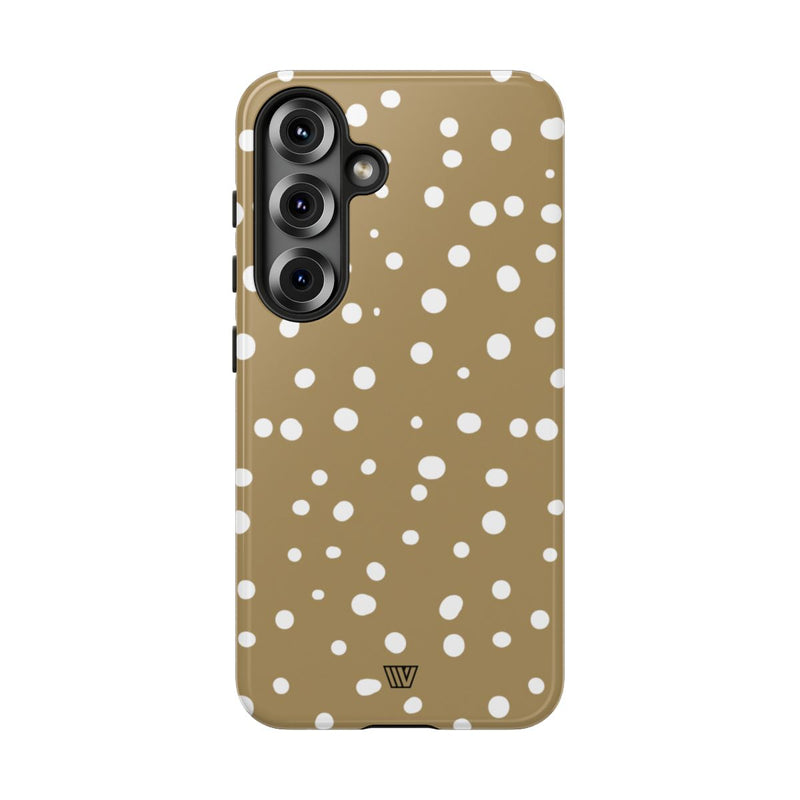 DARK BEIGE DOTS | Tough Phone Case