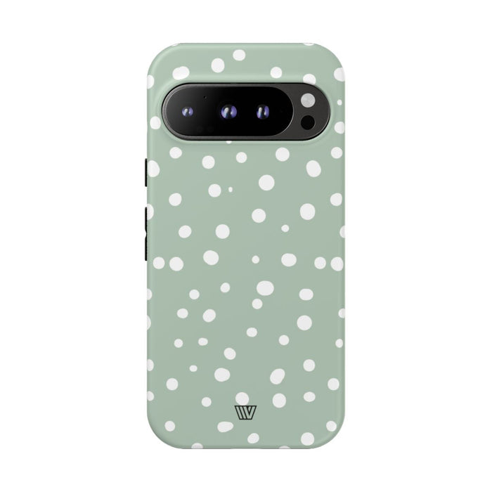PASTEL GREEN DOTS | Tough Phone Case