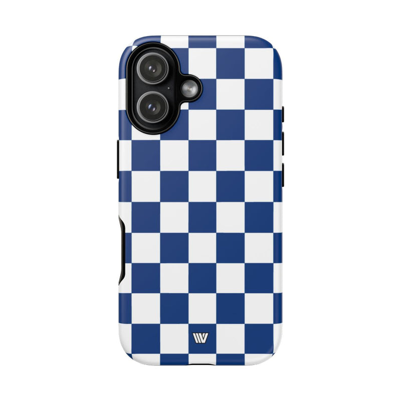 BLUE WHITE CHECKERBOARD | Tough Phone Case