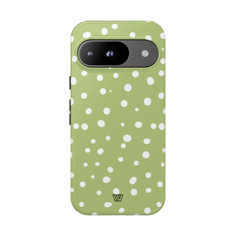 PALE OLIVE DOTS | Tough Phone Case