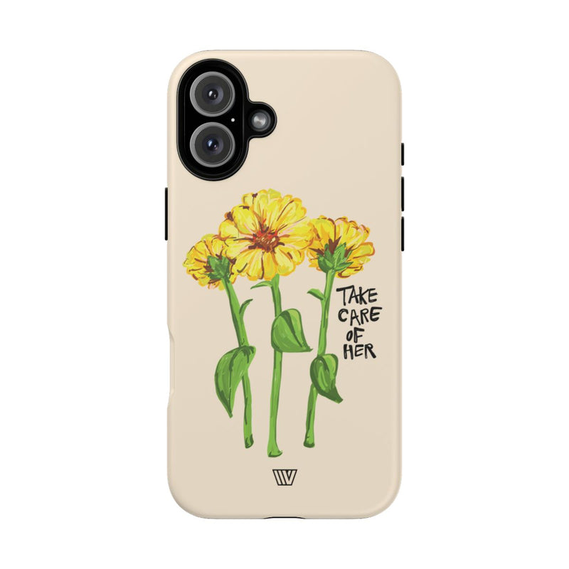 TAKE CARE OF HER | Tough Phone Case
