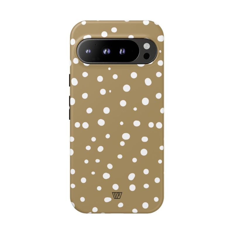 DARK BEIGE DOTS | Tough Phone Case