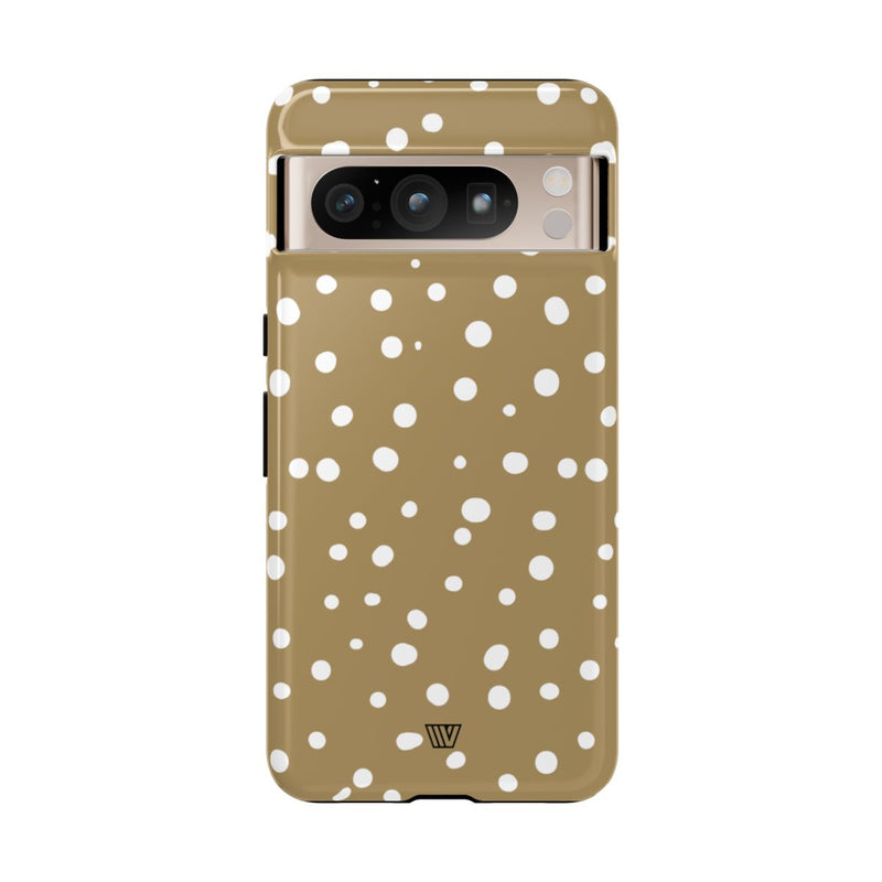 DARK BEIGE DOTS | Tough Phone Case
