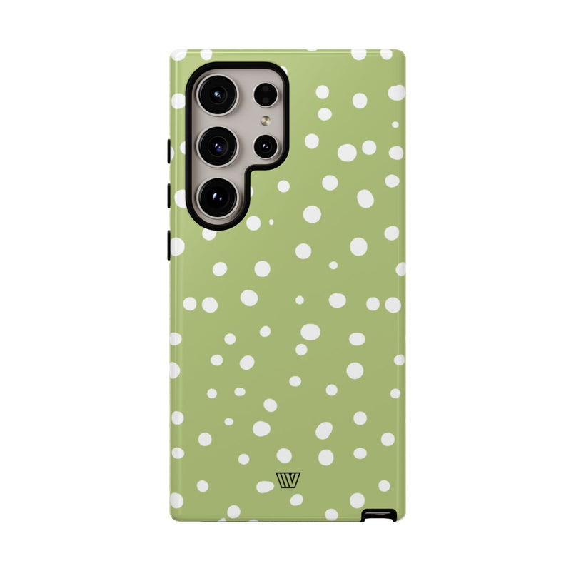 PALE OLIVE DOTS | Tough Phone Case