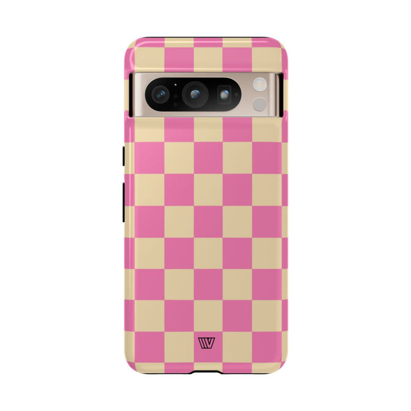 PINK TAN CHECKERBOARD | Tough Phone Case