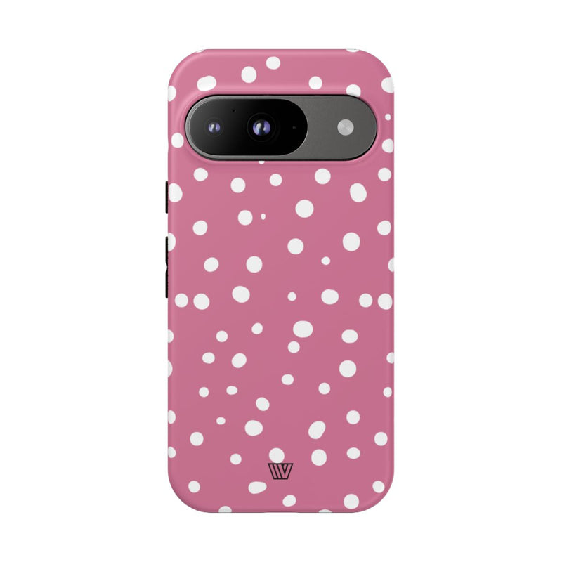 BLUSH RED DOTS | Tough Phone Case