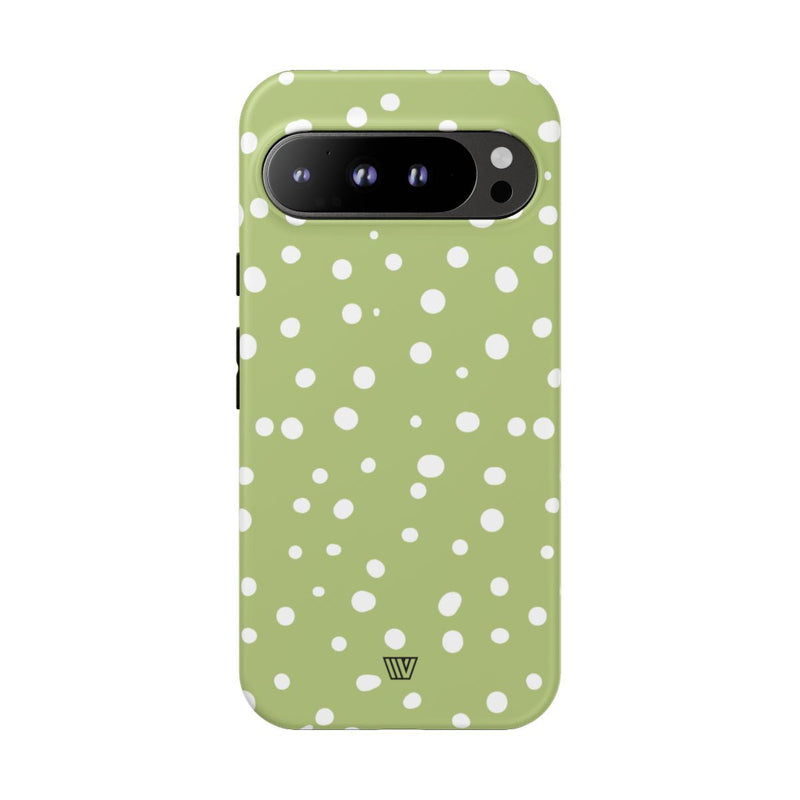 PALE OLIVE DOTS | Tough Phone Case