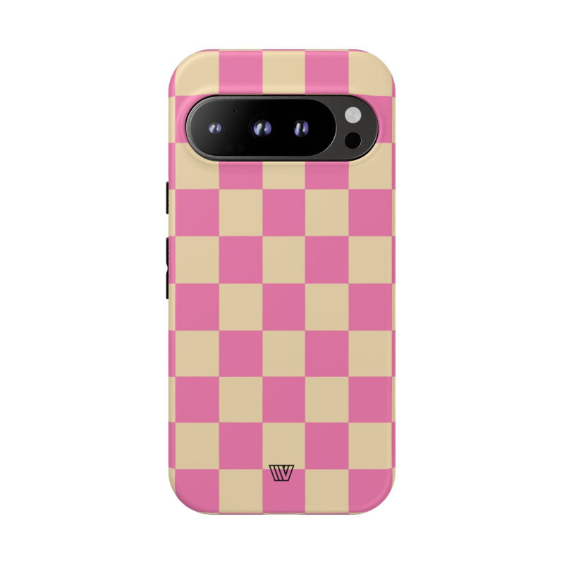 PINK TAN CHECKERBOARD | Tough Phone Case