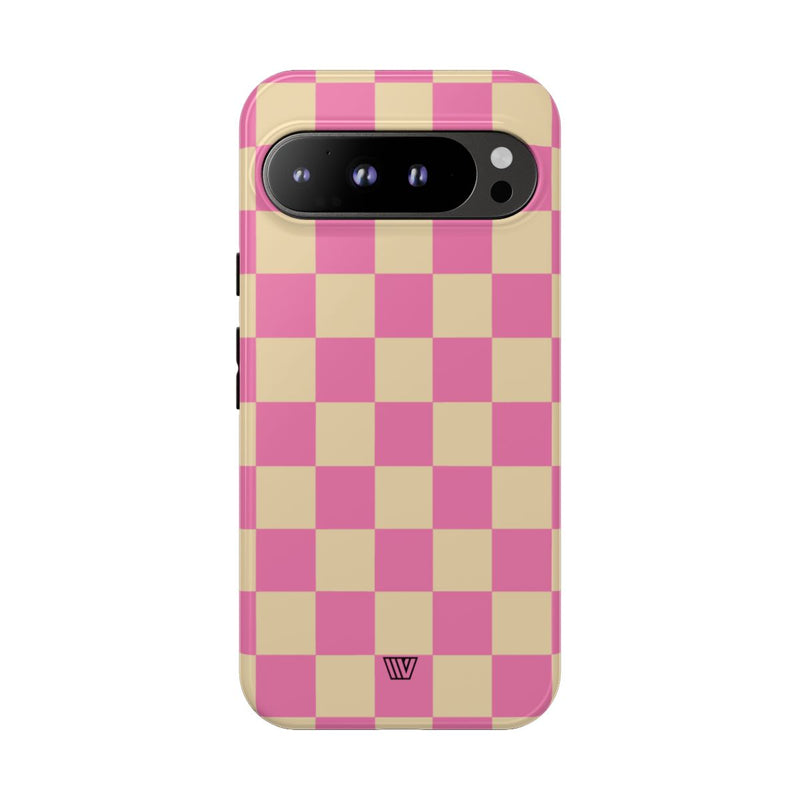 PINK TAN CHECKERBOARD | Tough Phone Case
