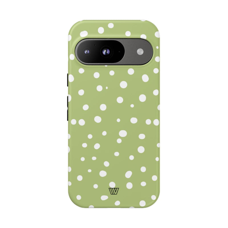 PALE OLIVE DOTS | Tough Phone Case
