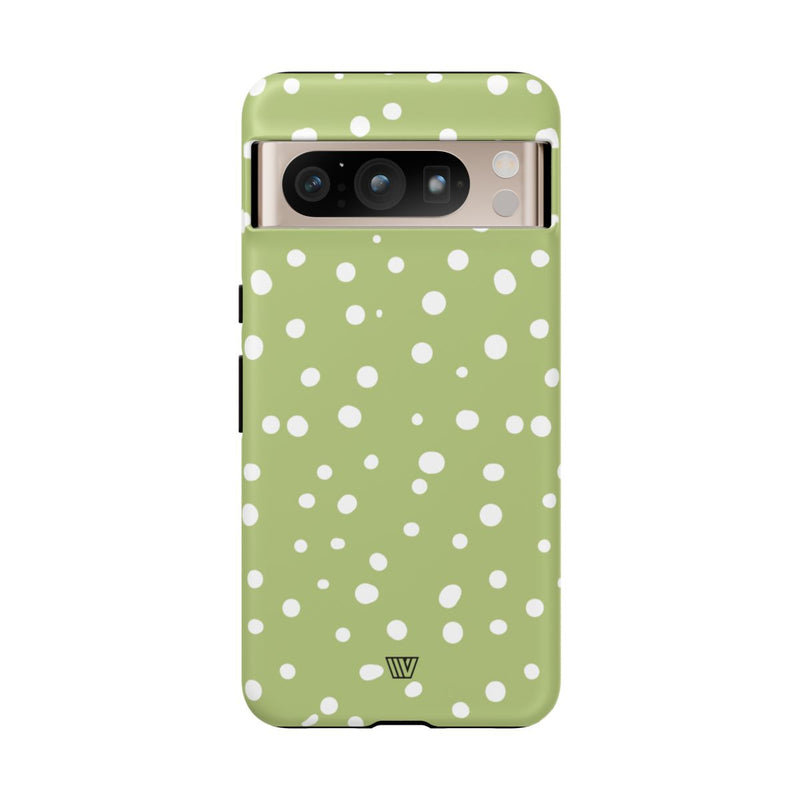 PALE OLIVE DOTS | Tough Phone Case