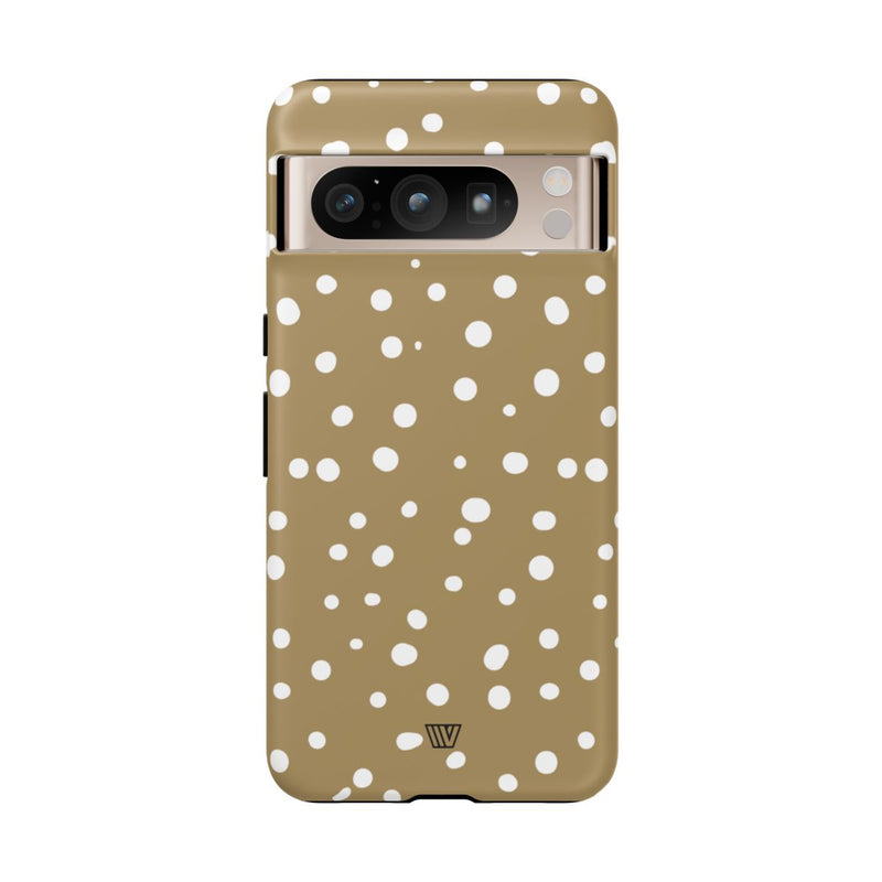 DARK BEIGE DOTS | Tough Phone Case