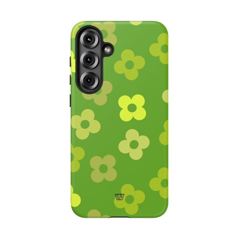 GREEN RETRO FLOWERS | Tough Phone Case