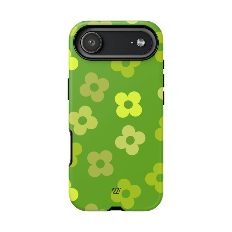 GREEN RETRO FLOWERS | Tough Phone Case