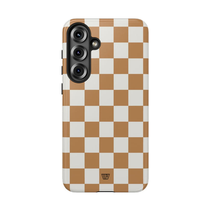 CHESTNUT CHECKERBOARD | Tough Phone Case
