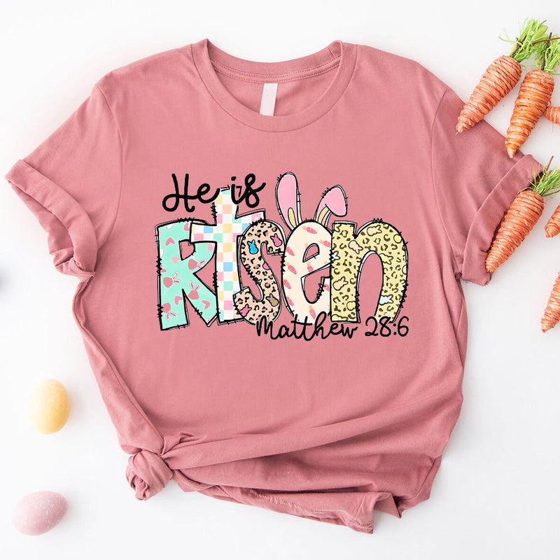 He is Risen Easter Inspirational Tees