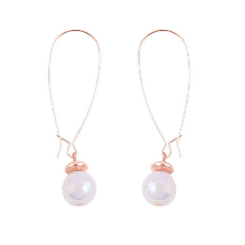 Sparkle and Shine Copper and Jade Loop Earring