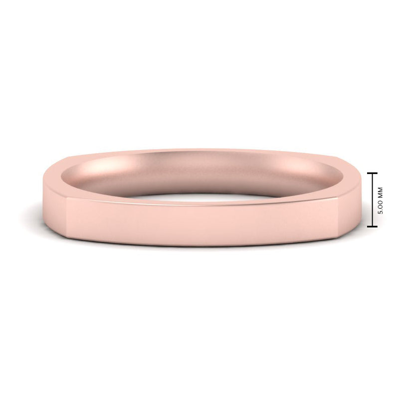 Square Comfort Fit Mens Wedding Band