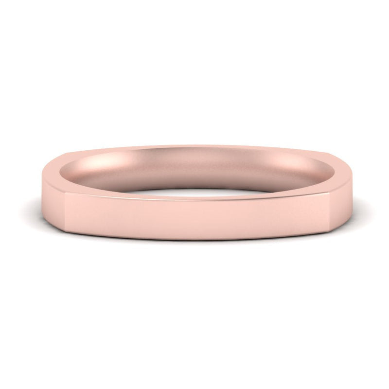 Square Comfort Fit Mens Wedding Band