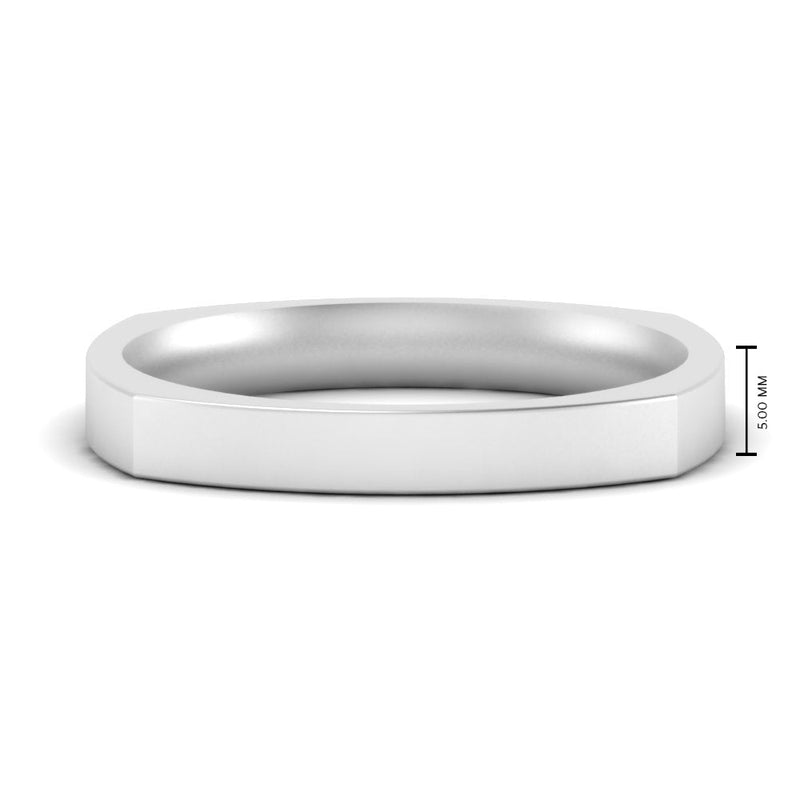 Square Comfort Fit Mens Wedding Band