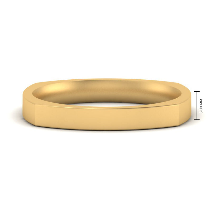 Square Comfort Fit Mens Wedding Band