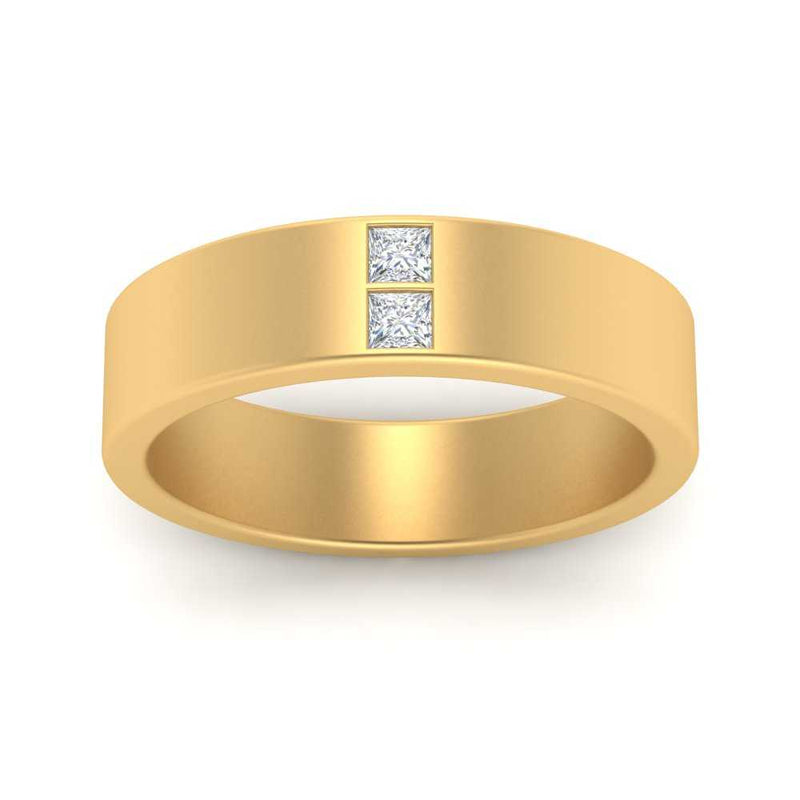 Square Diamond Mens Band