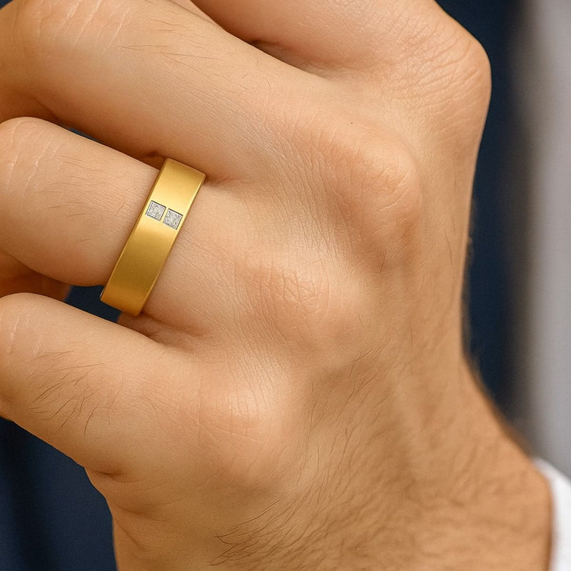 Square Diamond Mens Band