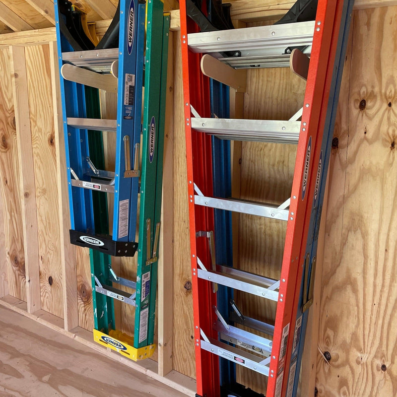 Shed Tool Organizer – Step Ladder & Yard Tool Storage Rack