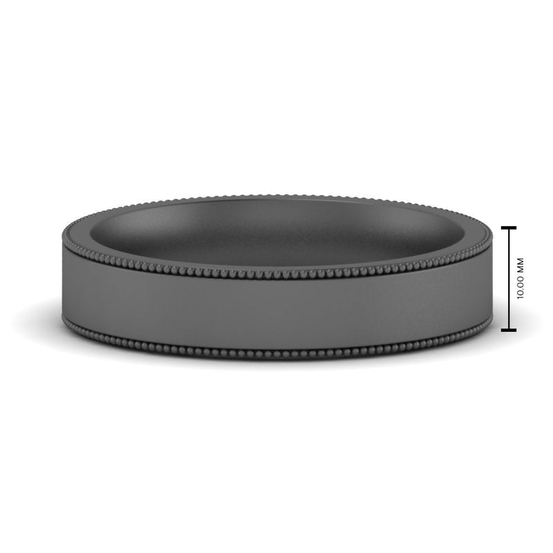 4 mm Stepped Edge Comfort Fit Flat Mens Band