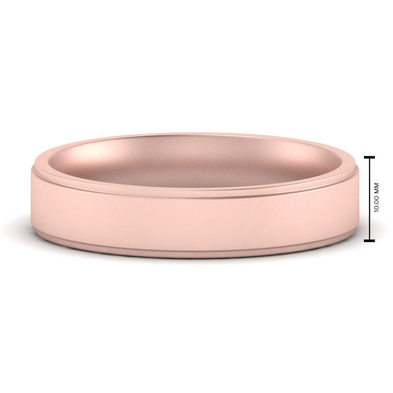 4 mm Steps Edge Comfort Fit Mens Band