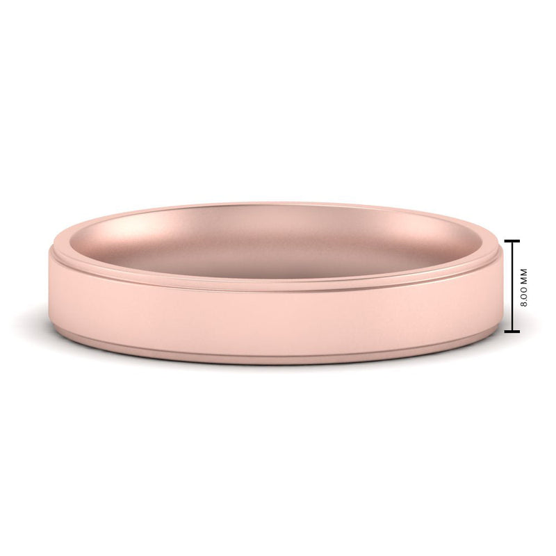 4 mm Steps Edge Comfort Fit Mens Band