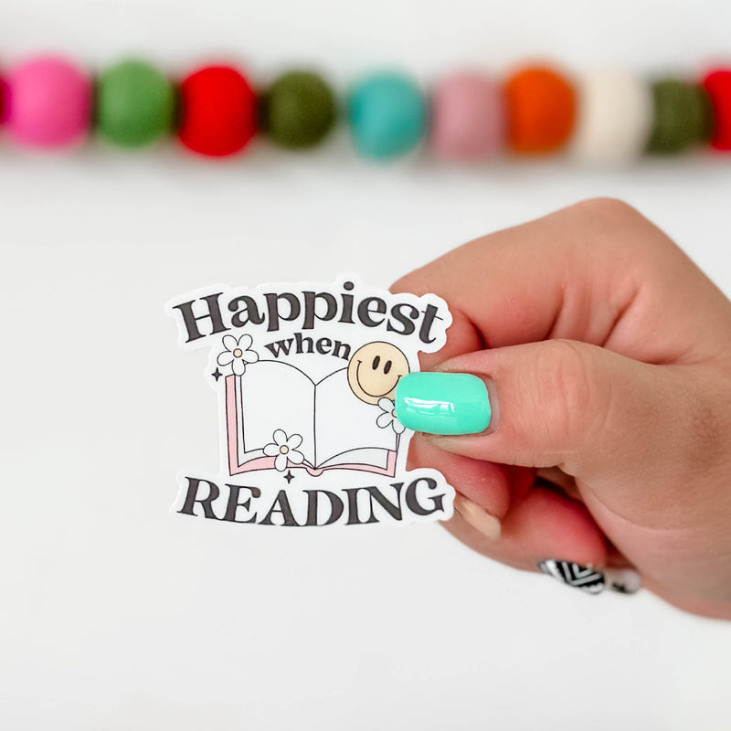 LMSS® STICKER - Happiest When Reading