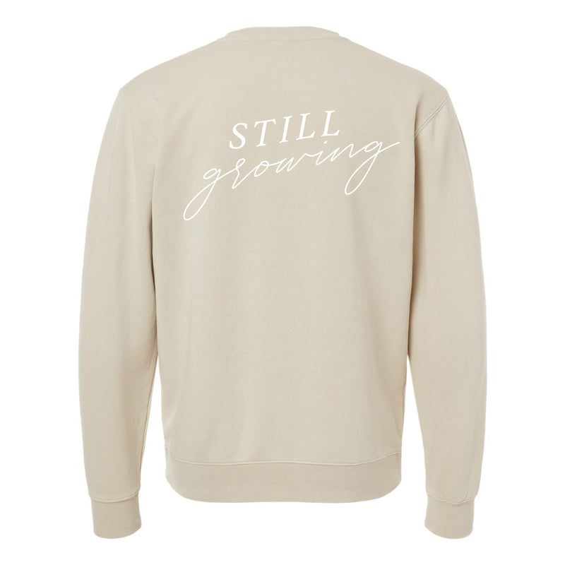 Embroidered/Printed PIGMENT Crewneck (pf&b) - Flowers / Still Growing