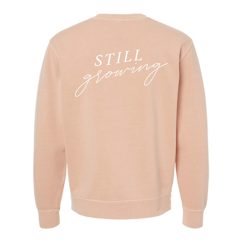 Embroidered/Printed PIGMENT Crewneck (pf&b) - Flowers / Still Growing